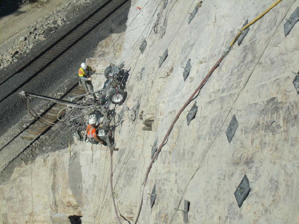 grouted rock bolts