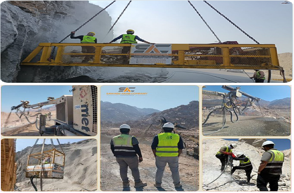 مواصلة أعمال التدعيم والانشاءات الجارية